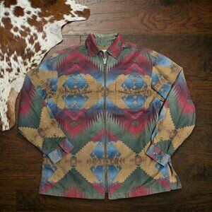 Vintage 1990s Aztec Print Shacket